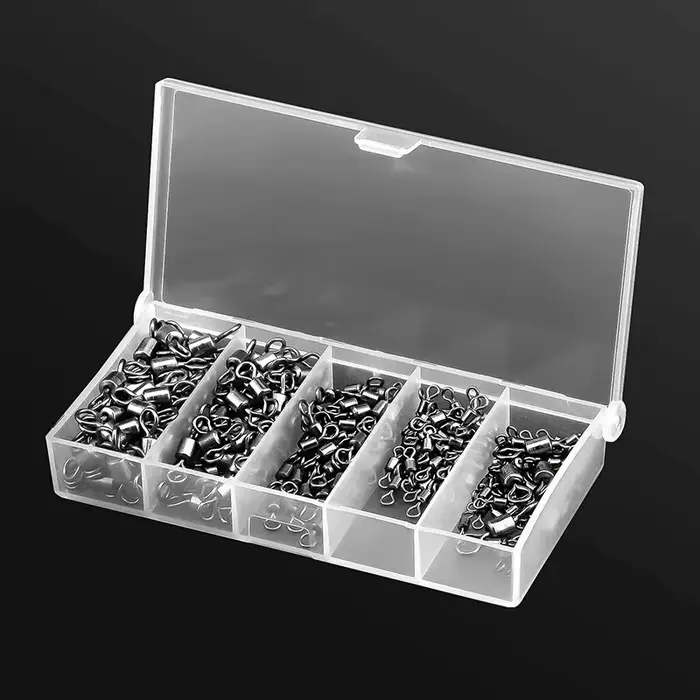 250pcs connecteurs pêche barrel bearing - Set swivels roulants 2 à 10 pour leurres et montages