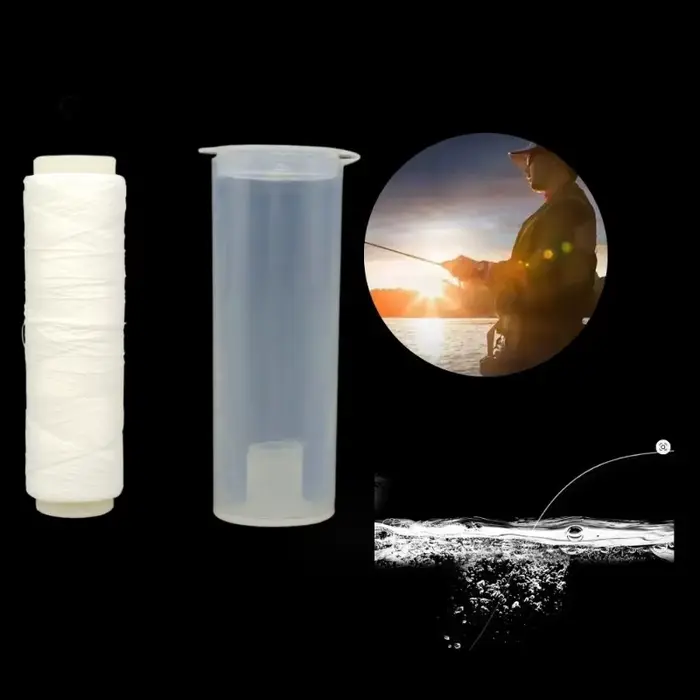 Bobine de fil de pêche invisible en nylon haute résistance pour leurres et appâts avec étui de protection