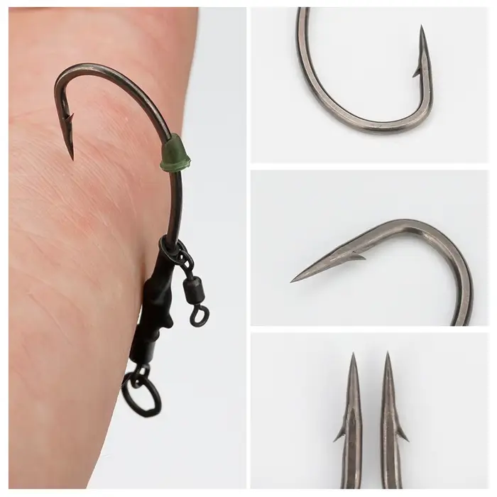 Ronnie rig carp fishing prêt à pêcher 4 montages pré-montés kit terminal tackle pour carpe