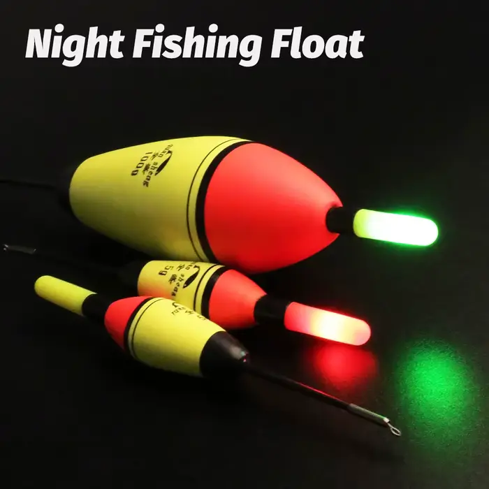 Flotteur de pêche lumineux LED rechargeable USB pour pêche de nuit et jour, vertical, 5g à