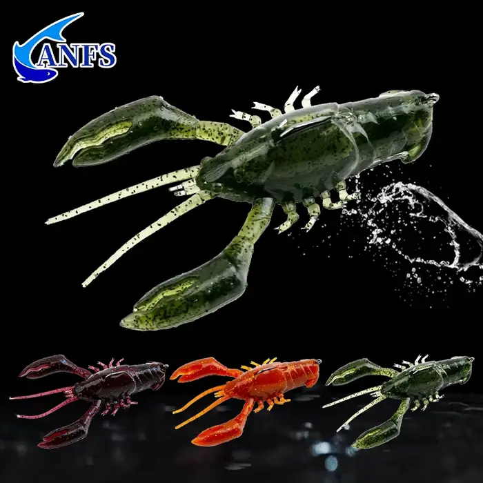 Leurre souple ANFS 1 pièce Craw - Appât artificiel pour pêche aux leurres - Accessoire de pêche