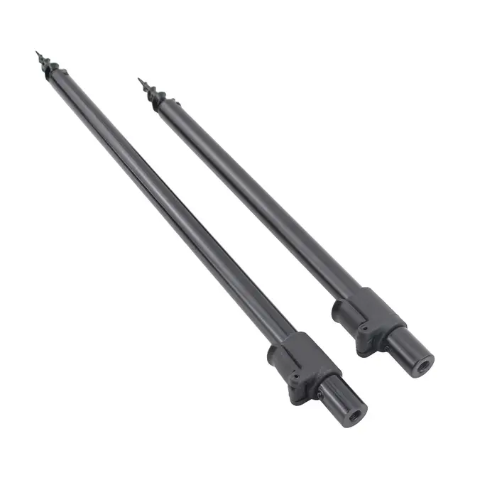 Support cannes Hirisi 2 pièces aluminium : rod pod stable pour pêche carpe depuis la berge confortable