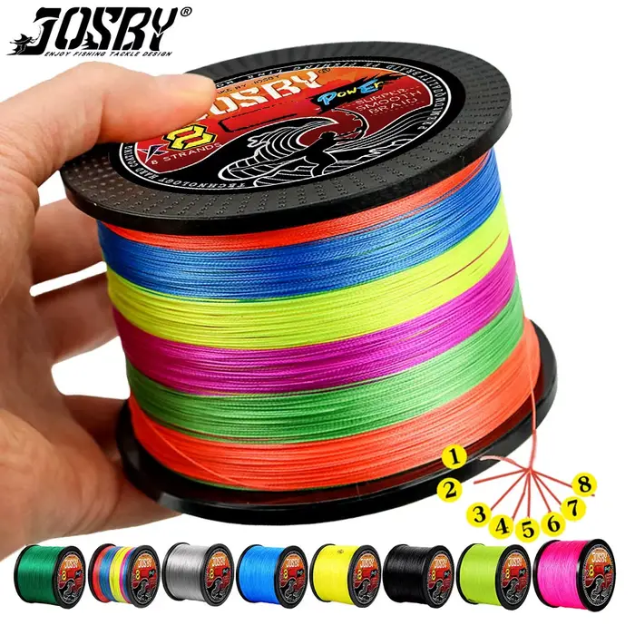 Ligne de pêche tressée PE 8 brins 100m 500m 1000m pour spinning carpe mer pêche extrême