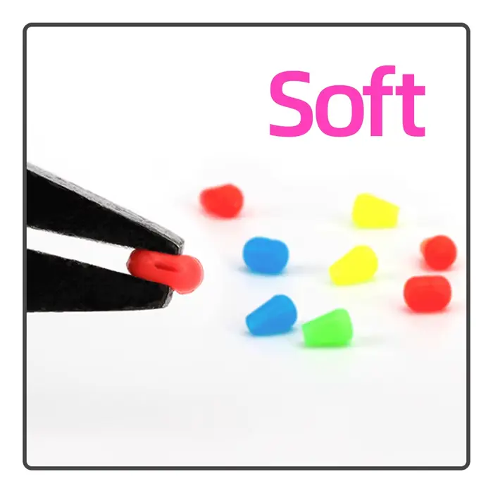 50 pièces haricots amortisseurs pêche roche caoutchouc souple protection anti-collision flotteur ligne