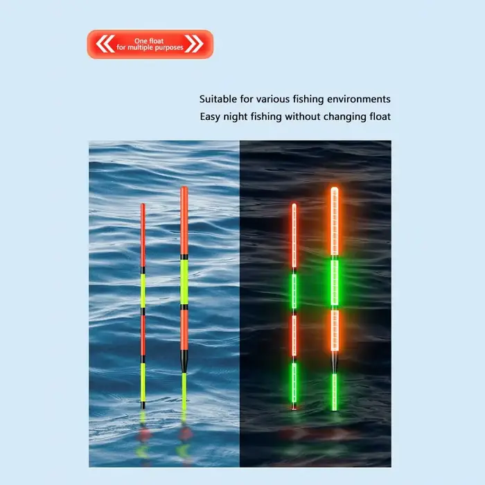 Flotteur LED intelligent 2025 pour pêche nocturne - Capteur gravité et signal lumineux longue durée