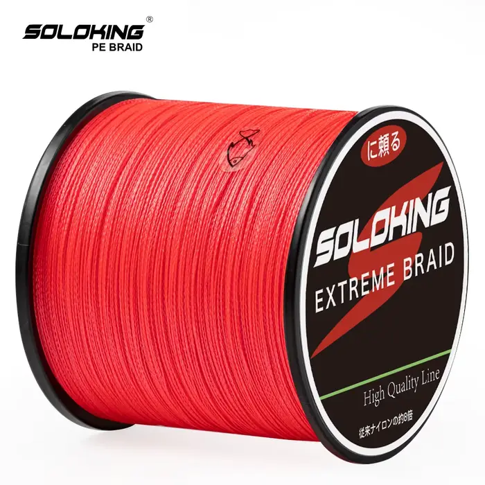 SOLOKING Ligne de Pêche Tressée Multifilament 10LB à 80LB Super Résistante pour Truite et Leurres