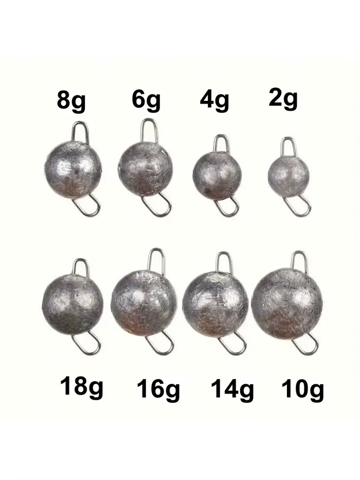 Set 10 plombs bullet jig head pour leurres souples poids 2g à 18g pêche aggravée complète