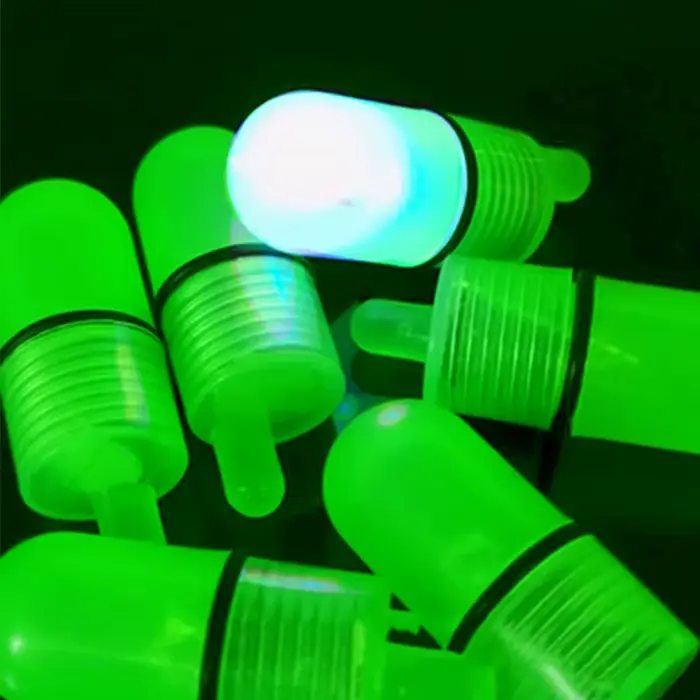 20 clips luminescents LED pour pêche de nuit - accessoires lumineux pour cannes et alarmes sonores