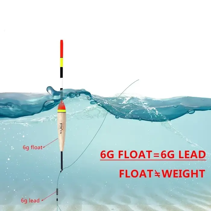 Lot de 5 flotteurs de pêche verticaux professionnels Barguzinsky 2g à 5g pour pêche au coup