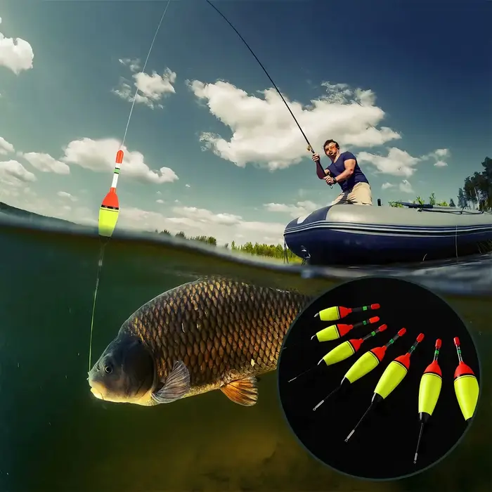 Flotteur lumineux de pêche de nuit et jour flottant Eva Rock résistant pour mer et surfcasting