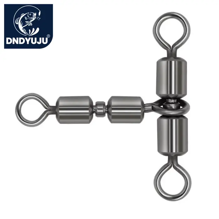 Rotules DNDYUJU 10 pièces double connecteur rotation rapide pour ligne de pêche accessoires