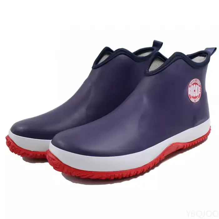 Bottes de pluie pêche homme imperméables antidérapantes légères tube court pour activités extérieures
