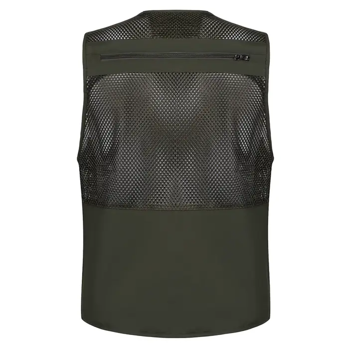 Veste tactique homme sans manches multi-poches mesh pour pêche et travail en été