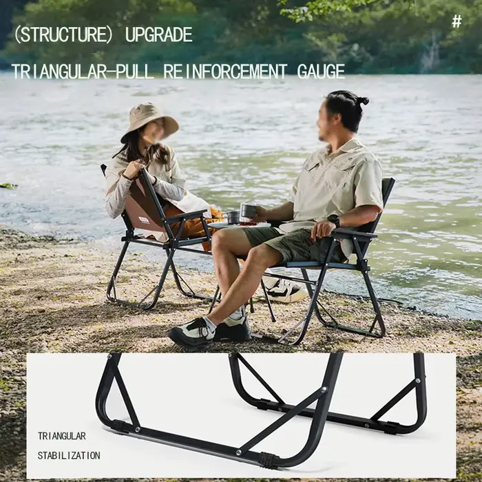 Chaise de camping pliante BISINNA Outdoor - Portable pour pêche, randonnée et plage