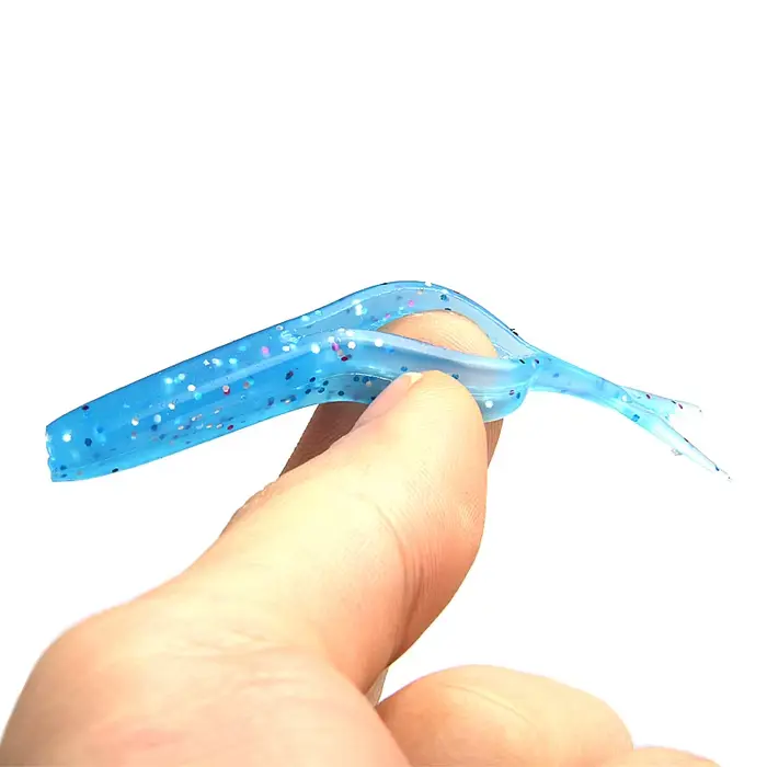Leurres souples Supercontinent HP MiNNOW 75mm 1.8g - 15 appâts queue fourchue pour carnassiers