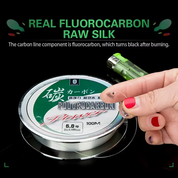 Ligne fluorocarbone ZUKIBO 50M 100% vrai japonaise leader transparent pêche fine