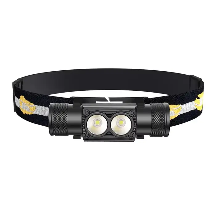 Lampe frontale H25S SST40 1200lm rechargeable USB pour pêche nocturne et activités outdoor