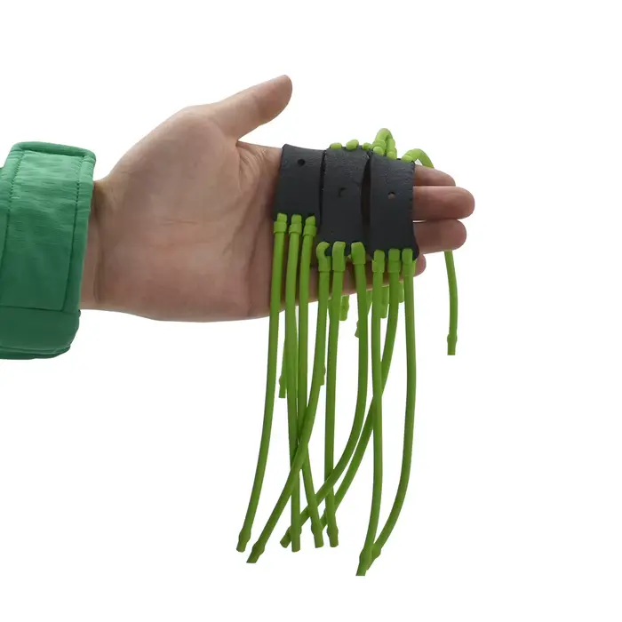 Élastique professionnel vert trois brins haute élasticité pour pêche à la ligne et équipement de chasse sous-marine