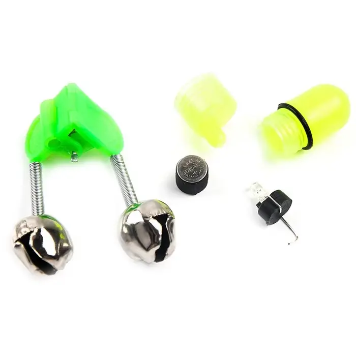 6 cloches de pêche luminescentes pour détection nocturne - alarme double anneau pour pêche de nuit