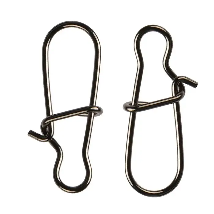 Lot de 50 ou 100 clips Fastlock en acier inoxydable pour leurres, swivels et montages de pêche