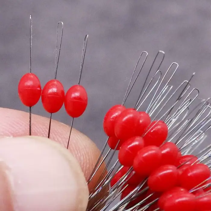 100 pièces flotteurs pêche olivier en silicone avec connecteur résistant pour ligne et stopper espace haricot