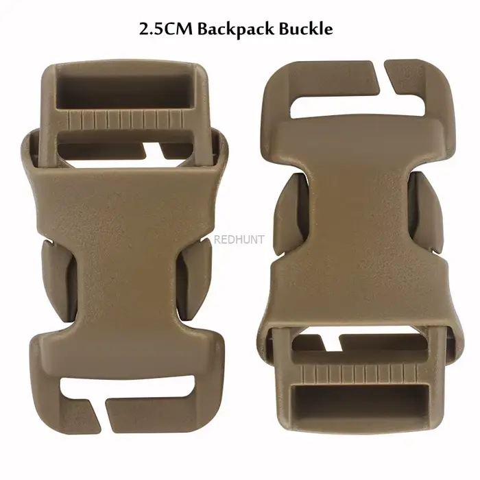 2 boucles tactiques QASM 2.5CM pour sac de pêche - Libération rapide sécurisée pour usage intensif