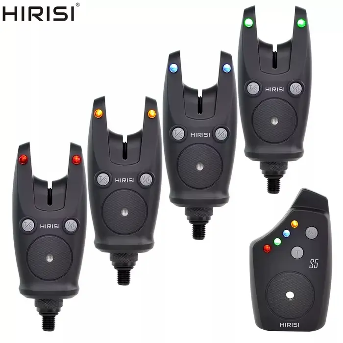 Kit d'alarmes de touche sans fil Hirisi waterproof - Système de détection de touches carpe - Accessoires pêche S5