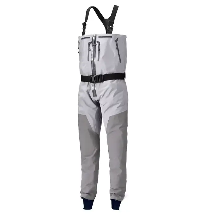 Waders de pêche 4 couches convertibles pour homme, étanches avec fermeture éclair et guêtres latex