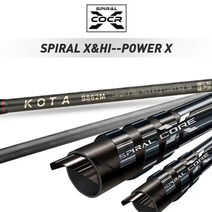 Canne Egging 2.59m ML M Johncoo Kota anneaux Fuji - Canne rapide pour pêche seiche 1.8-3.5# inshore