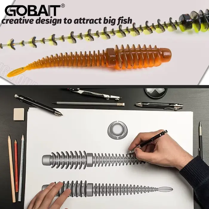 Kit de leurres souples TPE avec hameçons pour la pêche à la carpe, appât goût poisson,