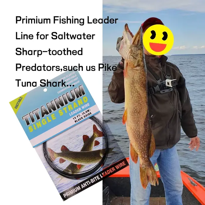 Ligne de pêche en nickel titane résistante aux nœuds 6LB-124LB 15 pieds pour la pêche en