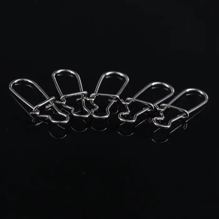 150 pièces connecteurs pêche acier inoxydable DNDYUJU - Snap clips et émerillons sécurisés