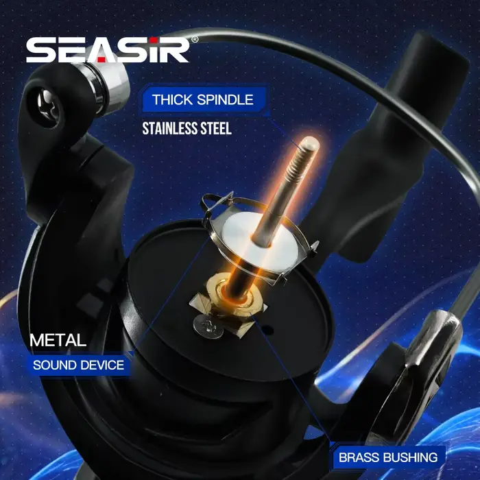 Moulinet de pêche SEASIR Black Arrow 5+1BB étanche haute qualité pour pêche en mer et eau douce