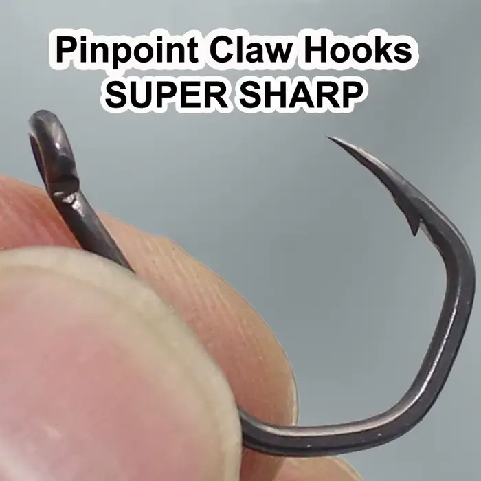 20 Hameçons carpe Pinpoint Claw - Crochets griffe PTFE acier inoxydable pour pêche précise de la carpe