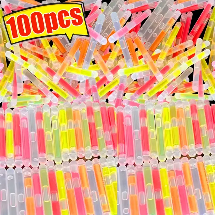 Bâtonnets fluo luminescents pour pêche de nuit, 10 à 100 pièces, lumière pour flotteur et canne