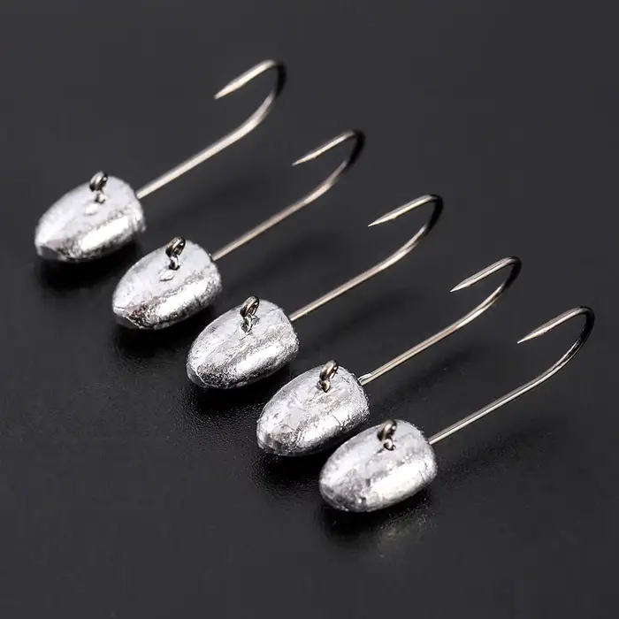 Hameçons plombés JOHNCOO 10 pièces pour leurres souples, 2g 3g 5g, pêche légère au jig