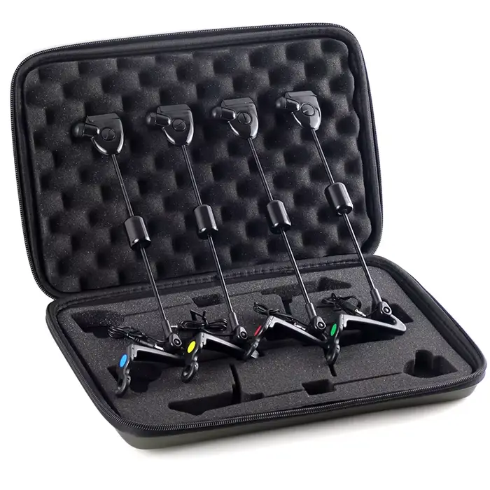 Set d'indicateur de touche lumineux LED pour la pêche à la carpe, avec hanger swinger et