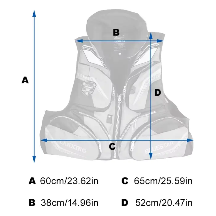 Veste de pêche à roche avec flottabilité 7.5kg - Vêtement technique pêche homme - Veste multifonction ZYZHE