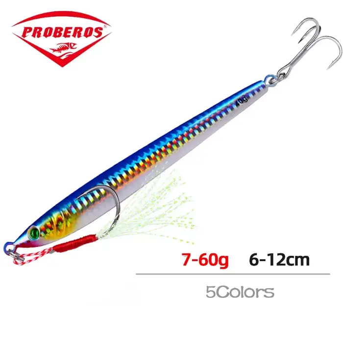Leurre métallique PRO BEROS 7g à 60g pour pêche en mer, trolling et bar en rivière