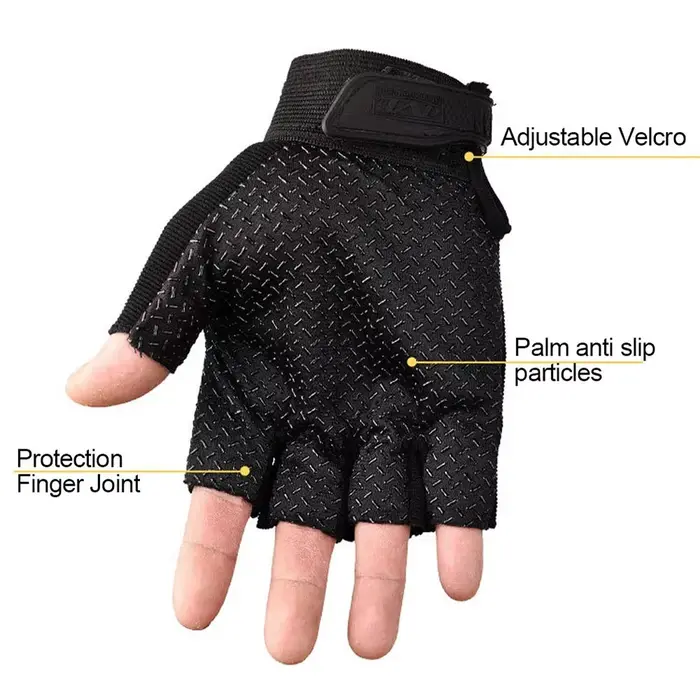 Moufles tactiques coupe-vent entraînement hiver écran tactile tir vélo demi-doigt équipement sécurité