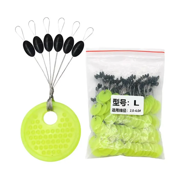 Stop float caoutchouc silicone forme haricot - Bouchon ovale noir pêche carpe et mouche