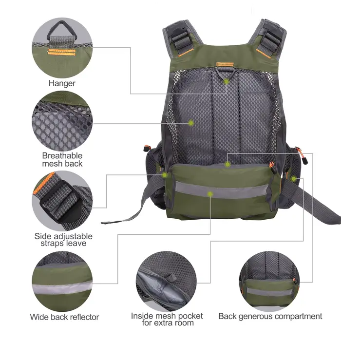 Gilet de sauvetage pêche flottant Lixada - Veste sécurité kayak pêche avec mousse EPE pour navigation
