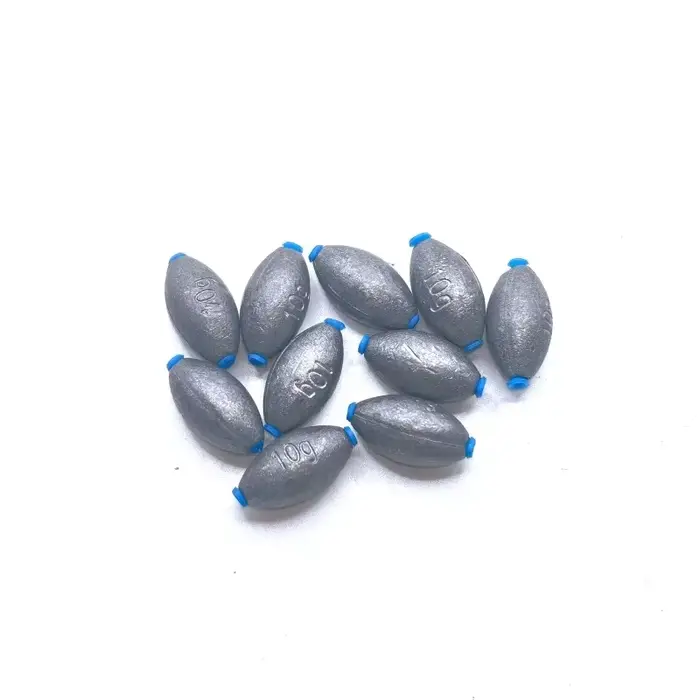 Set plombs oeuf 30/10 avec boîte rangement plombs ovales pour pêche eau douce et mer