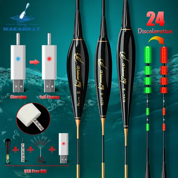 Flotteur électronique longue distance pêche roche amélioré - détection gravité rouge + recharge USB