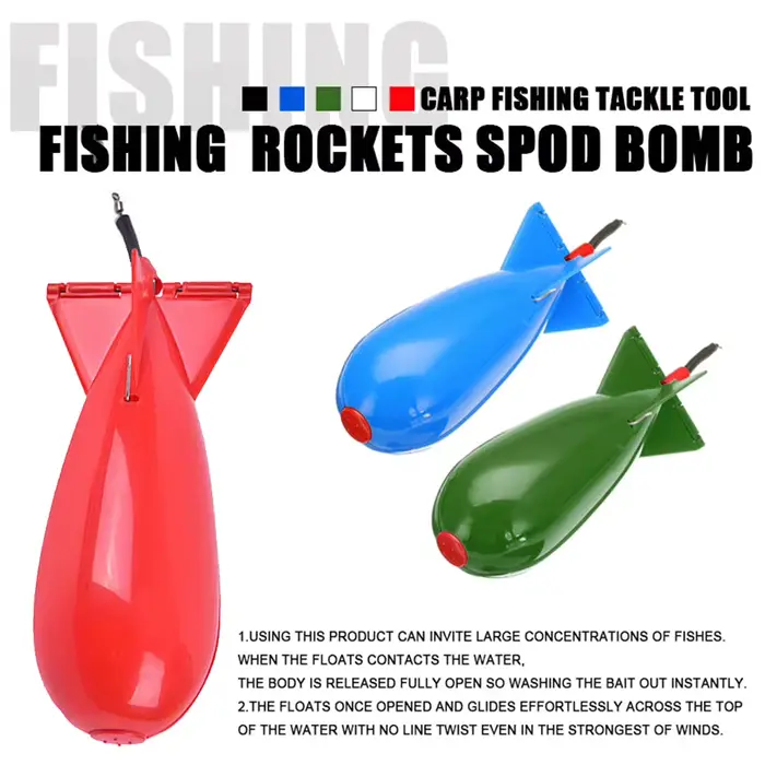 Feeder rocket pour pêche à la carpe 10.5 14.5 17.5cm - Spod bomb flottant pour amorce pellets et appâts