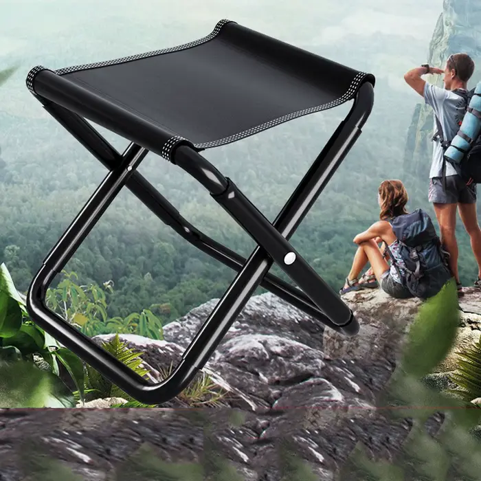 Tabouret pliant aluminium ultra-léger pour pêche - siège portable compact et résistant