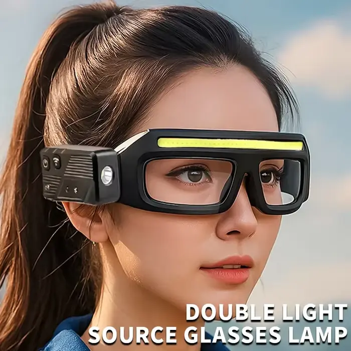 Lunettes lampe frontale LED rechargeable capteur mouvement pour pêche mains libres USB-C