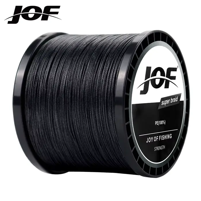 Ligne de pêche tressée JOF 4 brins 1000m pour carpe et mer haute résistance 8-80LB