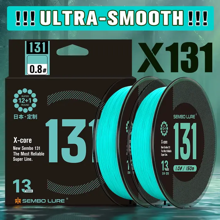 Ligne de pêche tresse ZUKIBO Sembo 131 résistante à l'abrasion, diamètre fin et zéro stretch pour super sensibilité