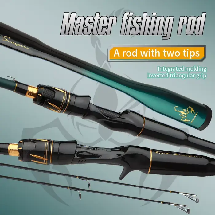 Canne spinning/casting ROLLFISH 2 scions carbone 1.8-2.7m - Pêche carnassiers mer et eau douce